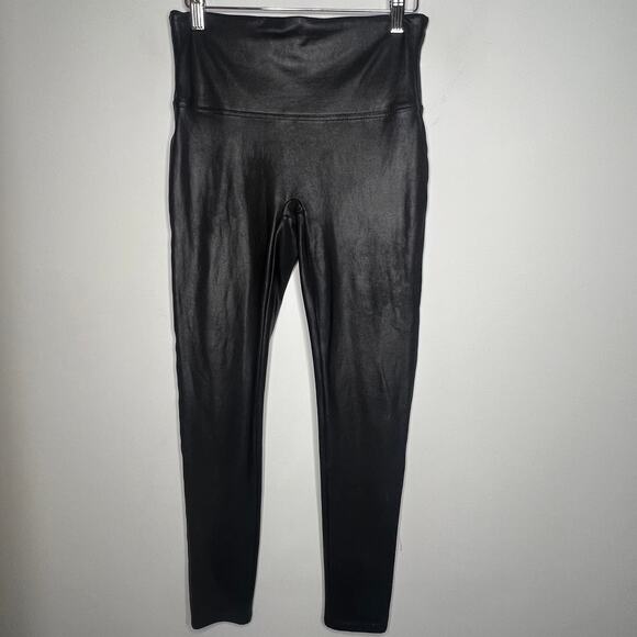 Spanx Faux Leather Leggings Size Large - Picture 3 of 7